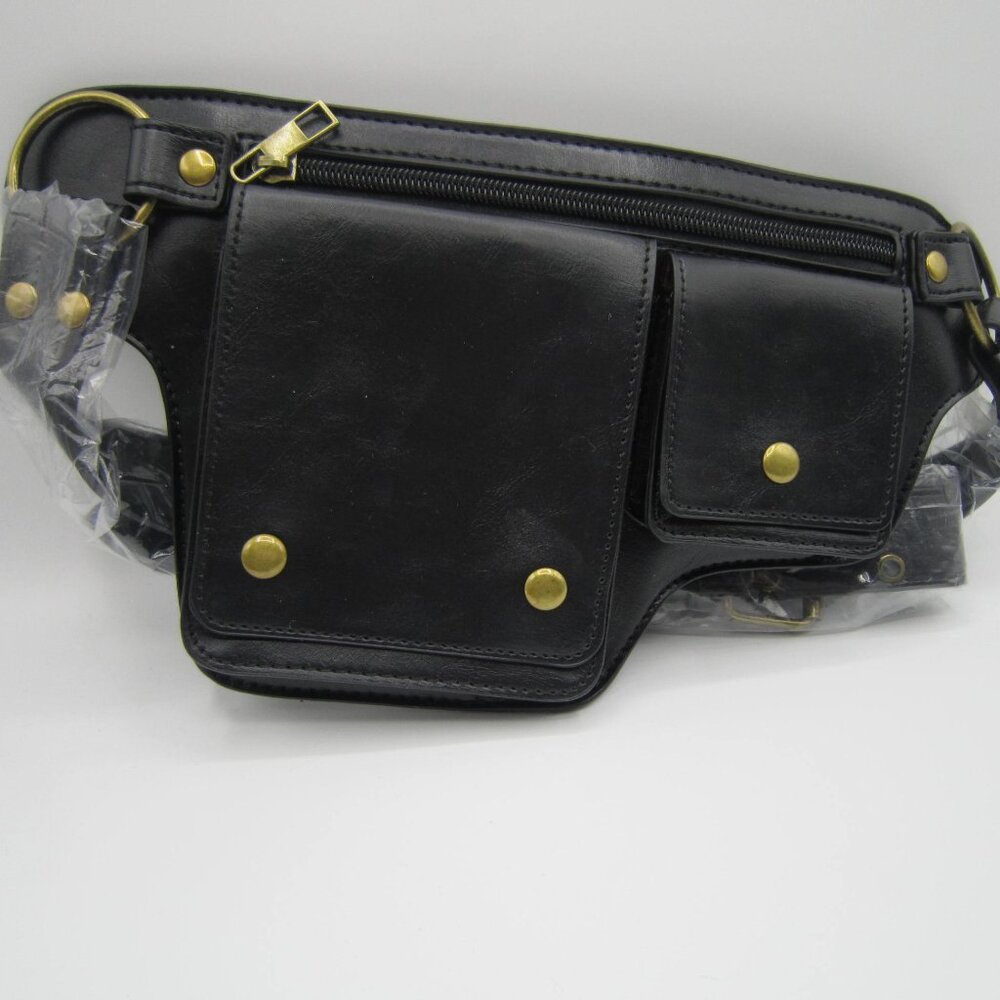 Genuine Black Waist Pouch Fanny Pack